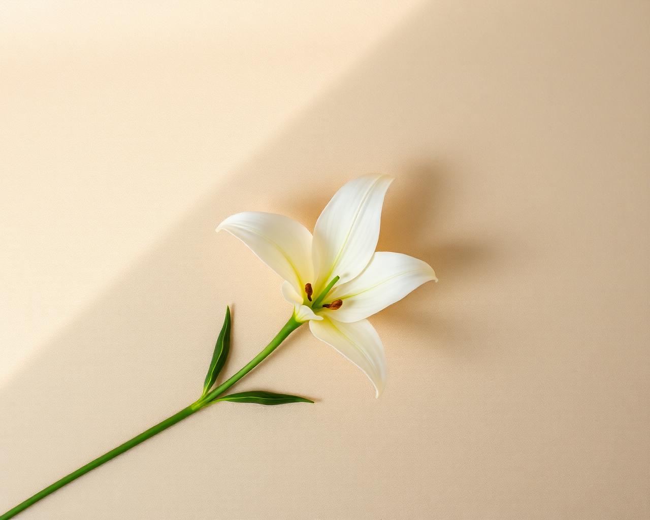 Flor blanca de lirio, símbolo de paz y respeto